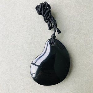 Wajima Lacquerware Pendant Necklace 2.4 in , Artisan Handcrafted in  Japan New
